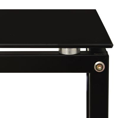 vidaXL Table d'appoint Noir 40x40x60 cm Verre trempé