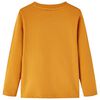 T-shirt enfants &agrave; manches longues ocre fonc&eacute; 140