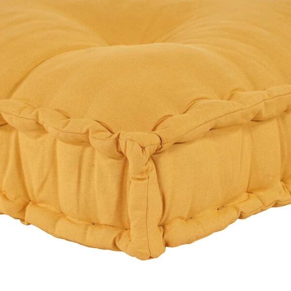 vidaXL Coussin de canap&eacute; sur palette Jaune tissu