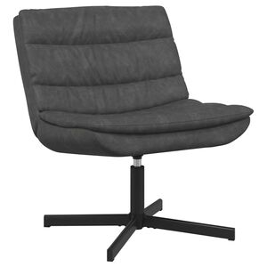 vidaXL Chaise pivotante Noir 63 x 75 x 76 cm PU antique