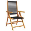 vidaXL Ensemble de salle &agrave; manger pour jardin 7 pcs Noir