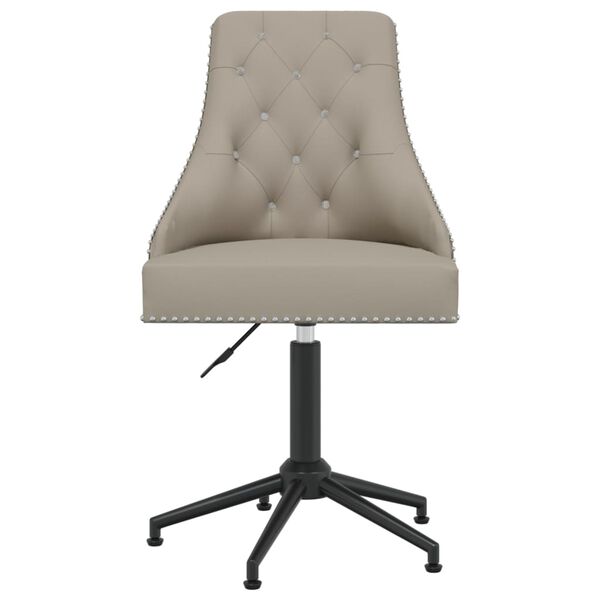 vidaXL Chaise pivotante de salle &agrave; manger Gris clair Velours