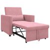 vidaXL Canap&eacute;-lit escamotable simple Rose clair 90 x 165 x 87 cm