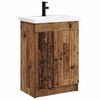 vidaXL Ensemble de mobilier de salle de bain Bois ancien