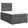 vidaXL Sommier &agrave; lattes de lit avec matelas Gris fonc&eacute; 120x200cm Tissu