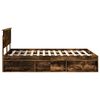 vidaXL Cadre de lit Ch&ecirc;ne fum&eacute; 135 x 190 cm Pin massif