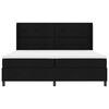 vidaXL Lit &agrave; ressorts avec matelas Noir 200 x 200 cm tissu