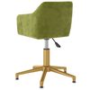 vidaXL Chaises pivotantes &agrave; manger lot de 6 Vert clair Velours