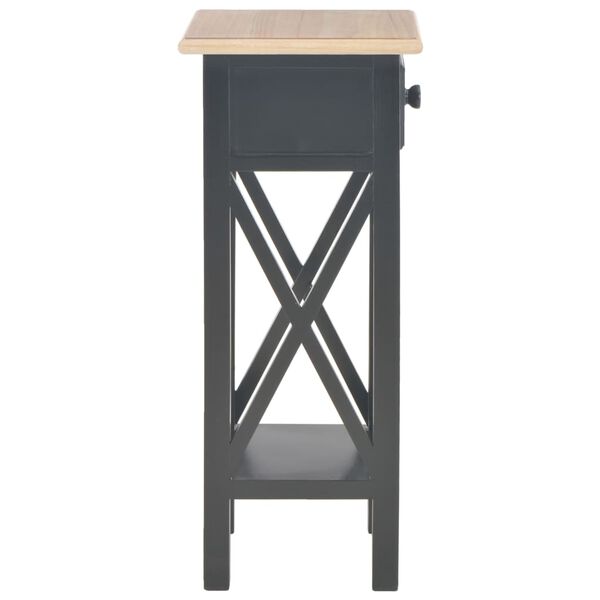 vidaXL Table d'appoint Noir 27 x 27 x 65,5 cm Bois
