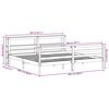vidaXL Cadre de lit sans matelas 200x200 cm bois massif de pin