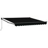 vidaXL Auvent R&eacute;tractable Noir 350 x 250 cm Polyester et Aluminium