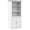 vidaXL Biblioth&egrave;que BODO blanc and marron 82x40x173 cm bois massif pin