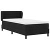 vidaXL Lit &agrave; ressorts avec matelas Noir 90 x 190 cm tissu