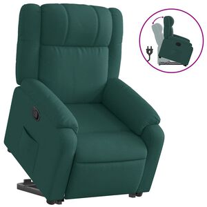 vidaXL Fauteuil inclinable vert fonc&eacute; tissu