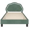 vidaXL Cadre de lit pour enfants avec t&ecirc;te de lit Vert Mer 90 x 200 cm