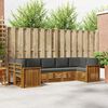vidaXL Ensemble de canap&eacute; d'angle 7 pcs Naturel et Anthracite