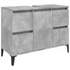 vidaXL Ensemble de meubles de salle de bain 3 pcs gris b&eacute;ton