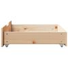 vidaXL Tiroirs sous le lit avec roulettes 2 pcs 75x55x17 cm pin massif