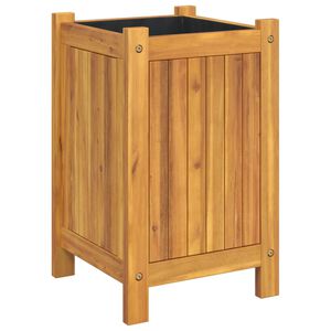vidaXL Jardini&egrave;re avec doublure 31x31x50 cm bois massif d'acacia