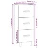 vidaXL Buffet Ch&ecirc;ne fum&eacute; 34,5x34x90 cm Bois d'ing&eacute;nierie