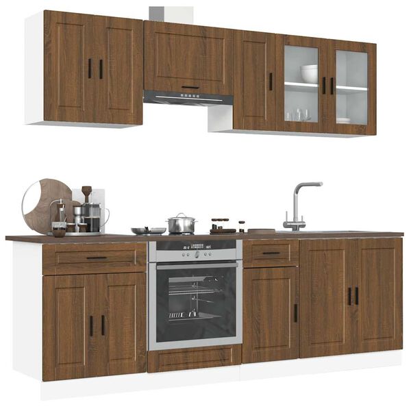vidaXL Ensemble d'armoires de cuisine 8 pcs Kalmar bois d'ing&eacute;nierie