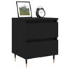 vidaXL Table de chevet Noir 40x35x50 cm Bois d&rsquo;ing&eacute;nierie