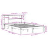 vidaXL Lit biblioth&egrave;que sans matelas cire marron 135x190 cm pin massif