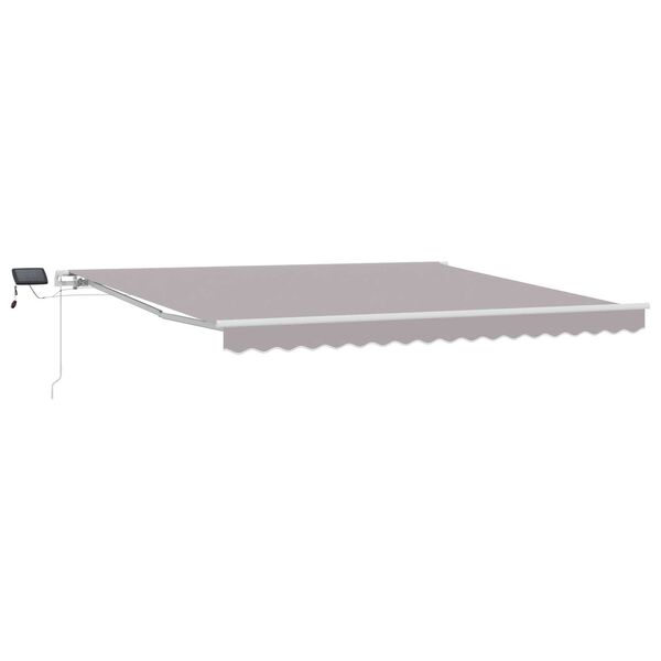 vidaXL Auvent R&eacute;tractable Gris clair 400 &times; 300 cm Tissu et acier