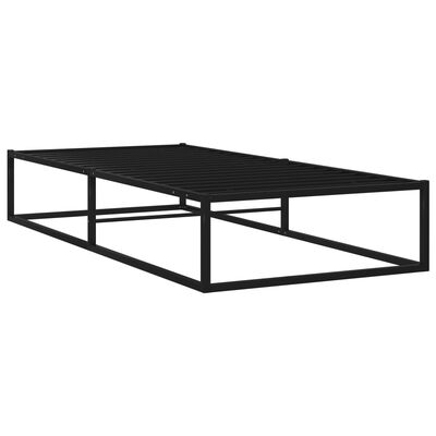 vidaXL Cadre de lit sans matelas noir métal 100x200 cm