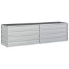 vidaXL Lit sur&eacute;lev&eacute; de jardin 160x40x45 cm Acier galvanis&eacute; Argent&eacute;
