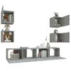 vidaXL Ensemble de meubles TV 6 pcs Sonoma gris Bois d'ing&eacute;nierie