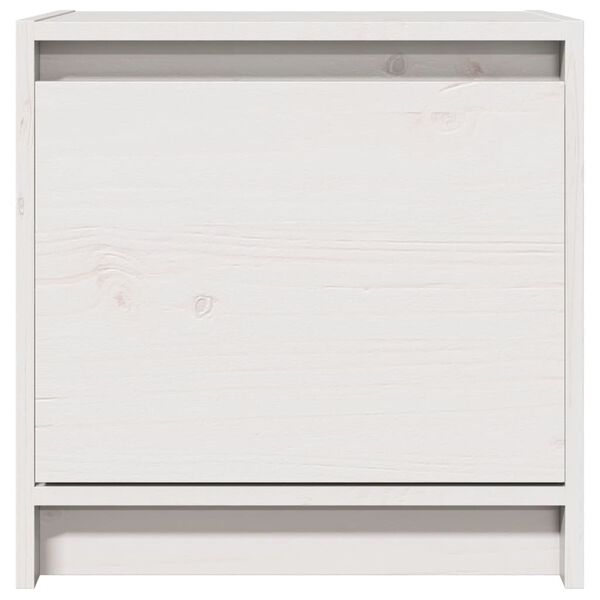 vidaXL Table de chevet Blanc 40x30,5x40 cm Bois de pin massif
