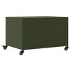 vidaXL Table basse vert olive 68x50x43,5 cm acier