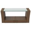 vidaXL Salon de jardin 16 pcs avec coussins R&eacute;sine tress&eacute;e Marron