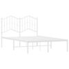 vidaXL Cadre de lit m&eacute;tal sans matelas et t&ecirc;te de lit blanc 120x190 cm