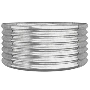 vidaXL Jardini&egrave;re de jardin Acier galvanis&eacute; 80x80x36 cm Argent&eacute;