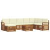 vidaXL Ensemble de canap&eacute;s d'ext&eacute;rieur 9 pc Naturel et Cr&egrave;me