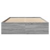 vidaXL Cadre de lit sans matelas sonoma gris 120x200cm bois ing&eacute;nierie