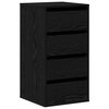 vidaXL Armoire &agrave; tiroirs 3-Tiroir Noir 40 x 41 x 76 cm