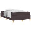 vidaXL Cadre de lit avec matelas Marron fonc&eacute; 120 x 200 cm tissu