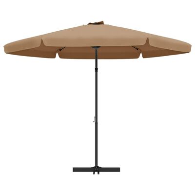 vidaXL Parasol de jardin avec mât en acier 300 cm Taupe