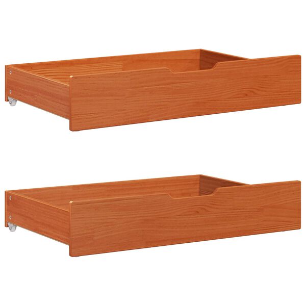 vidaXL Cadre de lit Cire marron 180 x 200 cm Bois de Pin Massif