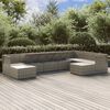 vidaXL Salon de jardin 9 pcs avec coussins Gris R&eacute;sine tress&eacute;e
