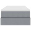 vidaXL Lit avec rangement et matelas Gris clair 100 x 200 cm Polyester