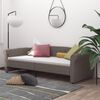 vidaXL Lit avec &eacute;clairage USB Taupe Tissu 90x200 cm
