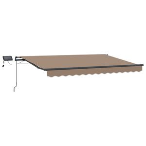 vidaXL Auvent r&eacute;tractable Taupe 400 &times; 300 cm Tissu et Aluminium