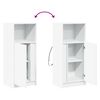 vidaXL Buffet avec LED blanc 42,5x34x100 cm bois d'ing&eacute;nierie