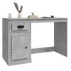 vidaXL Bureau avec tiroir gris béton 115x50x75 cm bois d'ingénierie