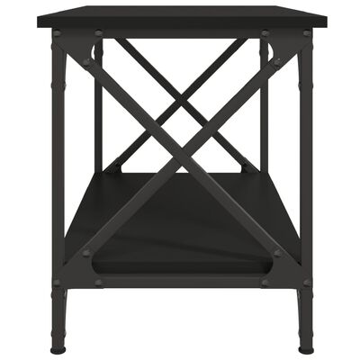 vidaXL Table d'appoint Noir 55x38x45 cm Bois d'ingénierie