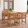 vidaXL Ensemble de salle &agrave; manger de jardin 5 pi&egrave;ces 160 x 80 cm en bois de teck massif